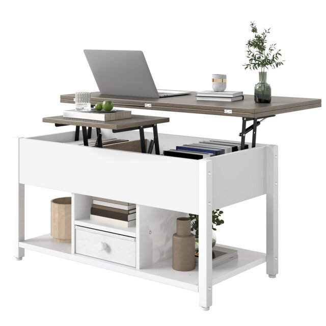 Afeez Lift Top Coffee Table with Storage,Extendable Coffee Table Centre Table for Living Room
