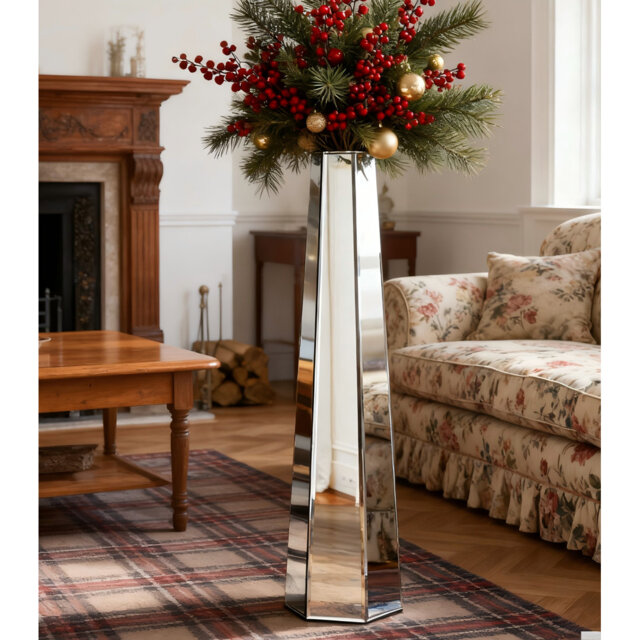 Ghita 76cm H Glass Flower Tall Vase Room Decor