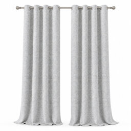MHG Living Eyelet 100% Cotton Curtains - 2 Panels - Darkening Jacquard Curtain Pair for Bedroom & Living Room