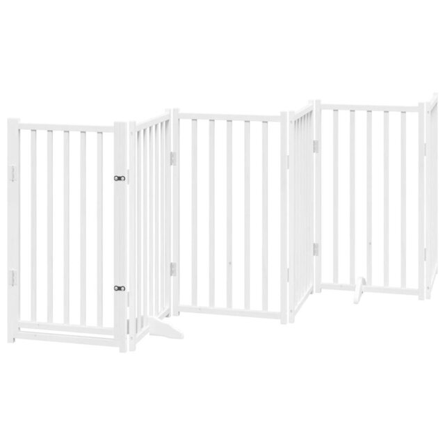 Archie & Oscar Dog Gate With Door Foldable 15 Panels 750 Cm Poplar Wood