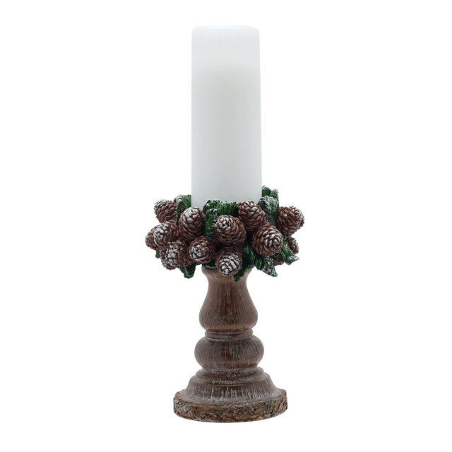 Wood Tabletop Candlestick