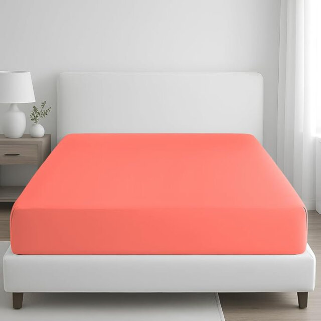 Premium 100% Egyptian Cotton Fitted Sheet – 35cm Extra Deep Pocket, Luxury Hotel Style, Soft & Breathable