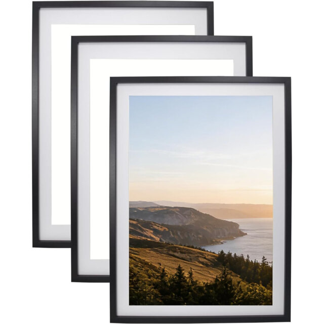 Black Acrylic Picture Frame - Set of 3