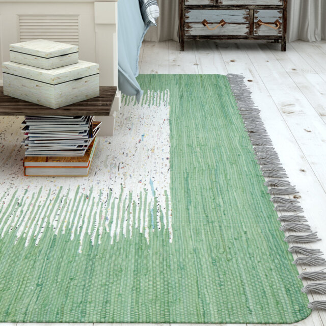 Charmont Hand Hooked Ivory/Sea Green Rug