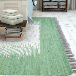 Charmont Hand Hooked Ivory/Sea Green Rug