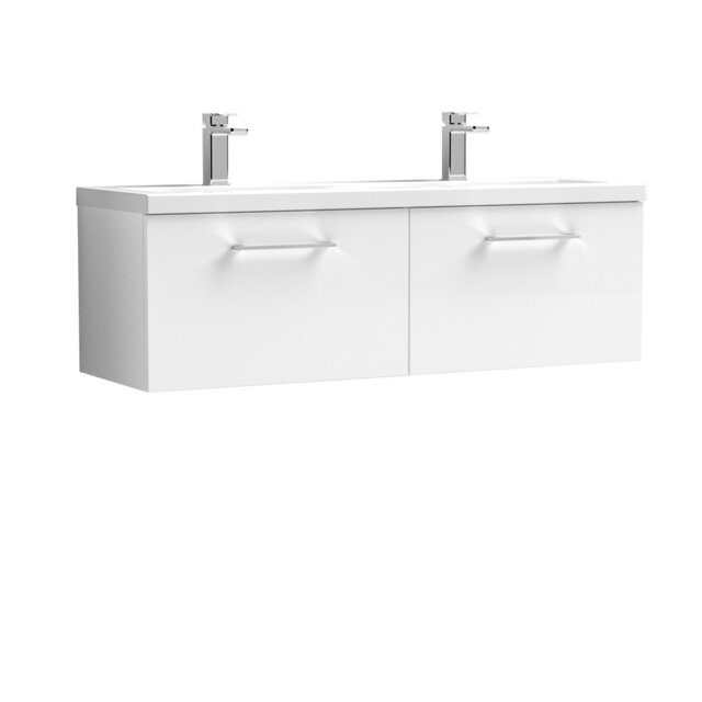 Arno 1205mm Double Bathroom Vanity with Integrated Vitreous China Basin