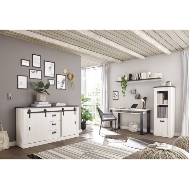 Jackeline 3 Piece Rectangular Writing Desk Office Set