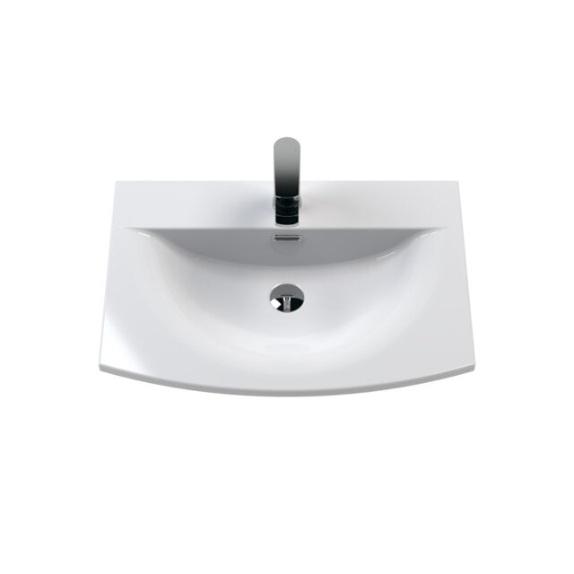 610mm Single Bathroom Vanity with Drop In Vitreous China Basin