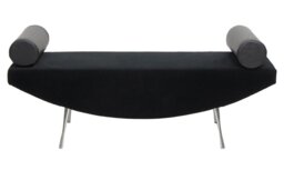 Orient Fabric, Faux Leather Upholstered Bench