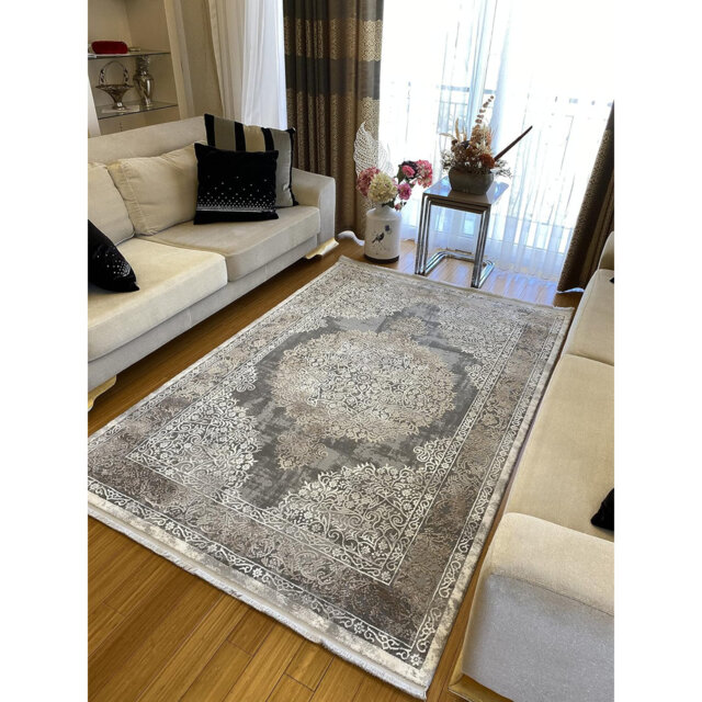 Soft Medium Pile Area Rugs Living Room Carpet Pad Oriental Vintage Rug Non Slip Entryway Rug V1425