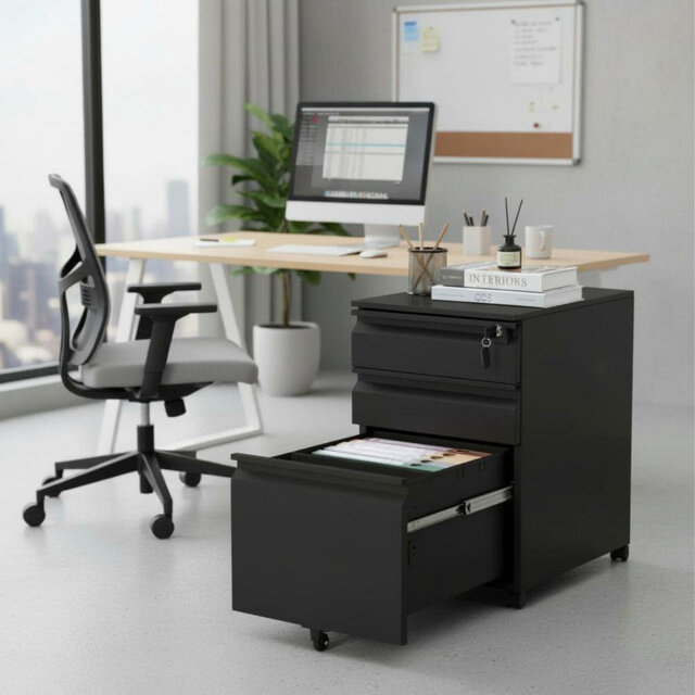 38.9cm Wide 3 -Drawer Steel File Cabinet