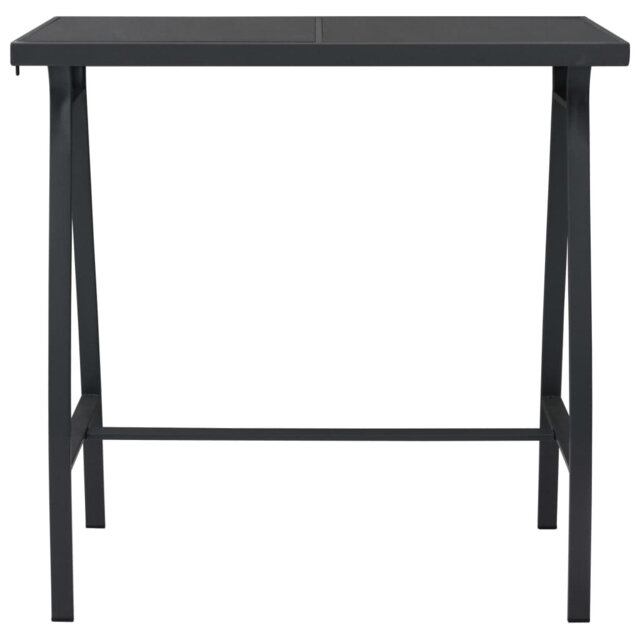 Arnfrid Rectangular Metal Outdoor Bar Table , 110cm cm W 60cm cm D