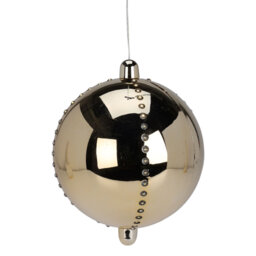 15cm LED Light Up Ball Christmas Tree Decoration Warm White Timer Indoor Outdoor