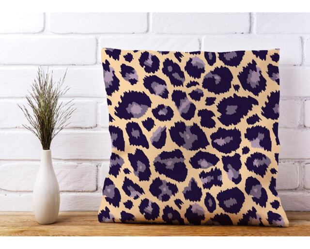 Deca Leopard Print Animal Print Scatter Cushion with Filling