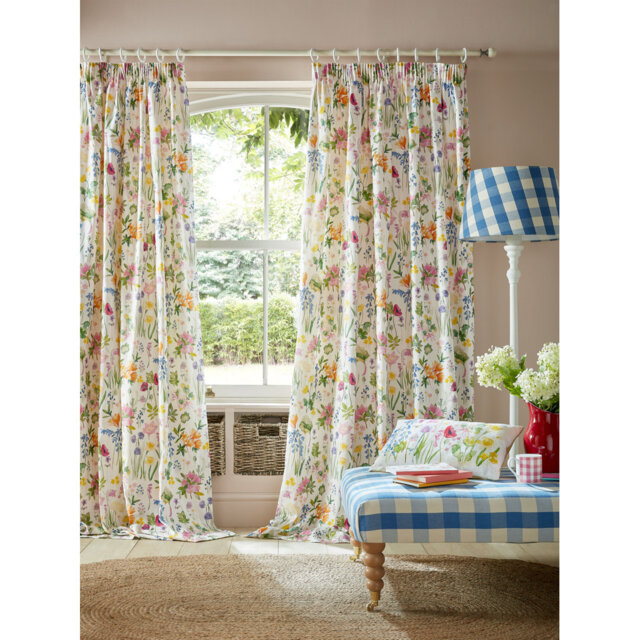Cotton Blend Curtain Panel Pair