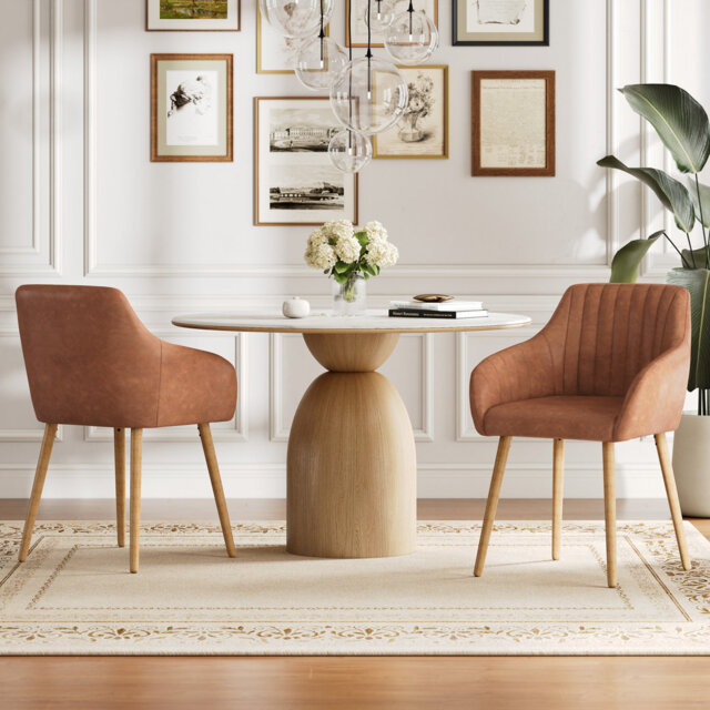 49.5cm H Faux Leather Upholstered Dining Chair