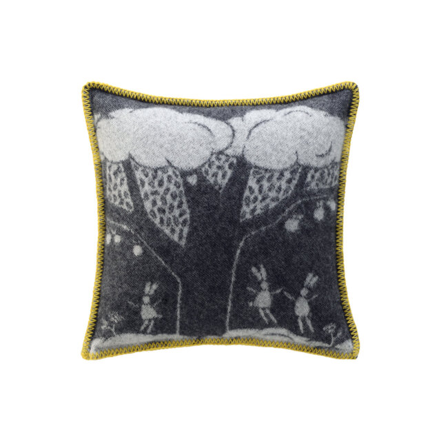 Black Ellis Wool Cushion Cover