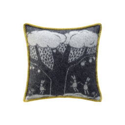 Black Ellis Wool Cushion Cover