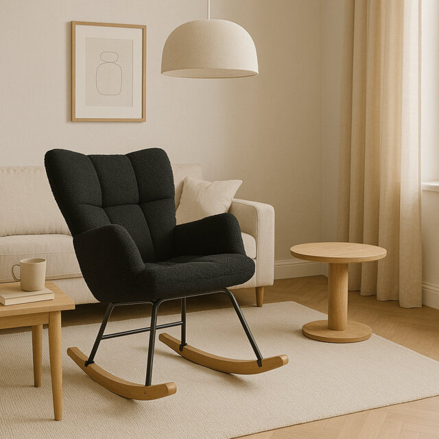 Modern Rocking Chair Cozy and Stylish Armchair for Living Room, Nursery, or Bedroom