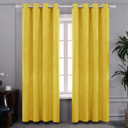 Seligman Wave Foil Printed Room Darkening Thermal Curtains