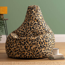 Dalton Leopard Print Woven Recliner Bean Bag
