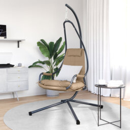Hanging Egg Chair Folding Anthracite 94 X 107 X 196.5 Cm Steel
