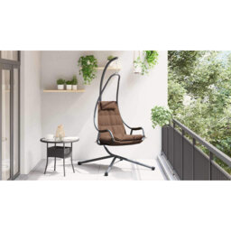 Hanging Egg Chair Folding Anthracite 94 X 107 X 196.5 Cm Steel