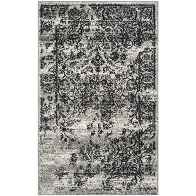 Eslinger Hooked Silver/Black Rug