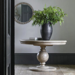 Veans Extendable Pine Round Dining Table