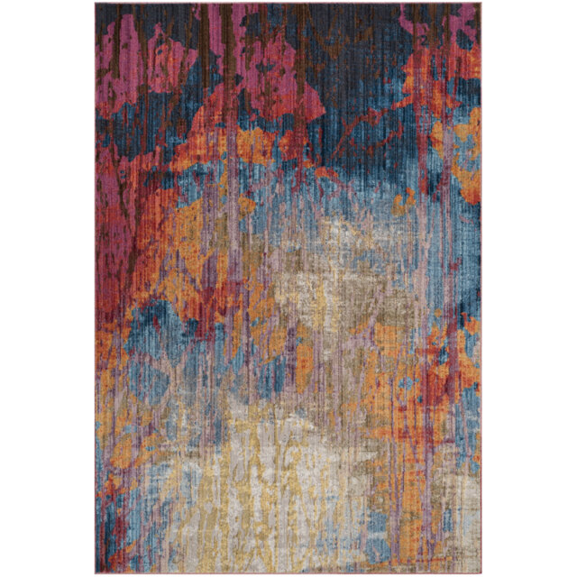 Johnston Looped Blue/Rust Rug