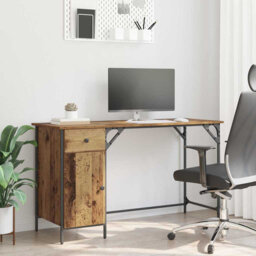 Computer Desk Old Wood 131 X 48 X 75 Cm Engineered Wood