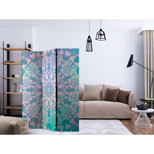 Room Divider - Girly Mandala (Blue) [Room Dividers]
