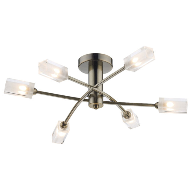 Nevaeh Glass Semi Flush Mount