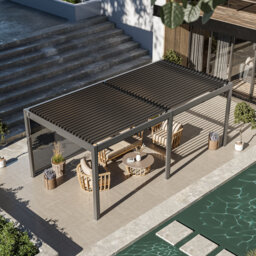 Royalcraft Luxe 6x3m Pergola with Solar Lighting System and Voice Control