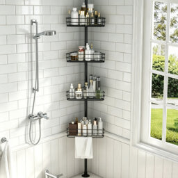 Metal Tension Bathroom Shelves