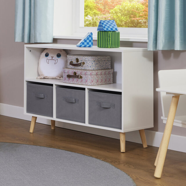Kids Storage Shelf and Fabric Storage Bins