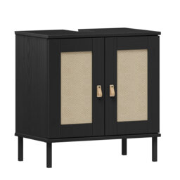 Vanity unit 62 cm Havant solid pine lacquered bathroom cabinet