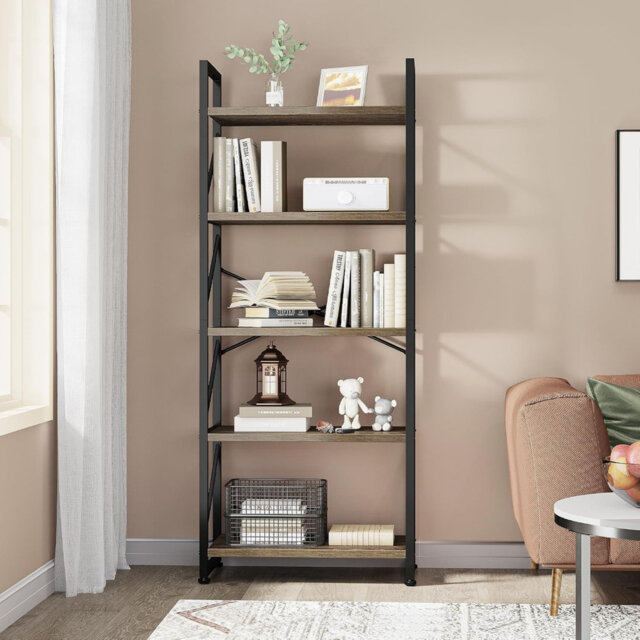 158cm H x 59.9cm W Metal Bookcase