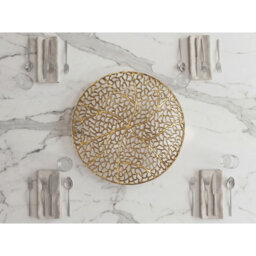 Round Silver Aluminium Decorative Bowl