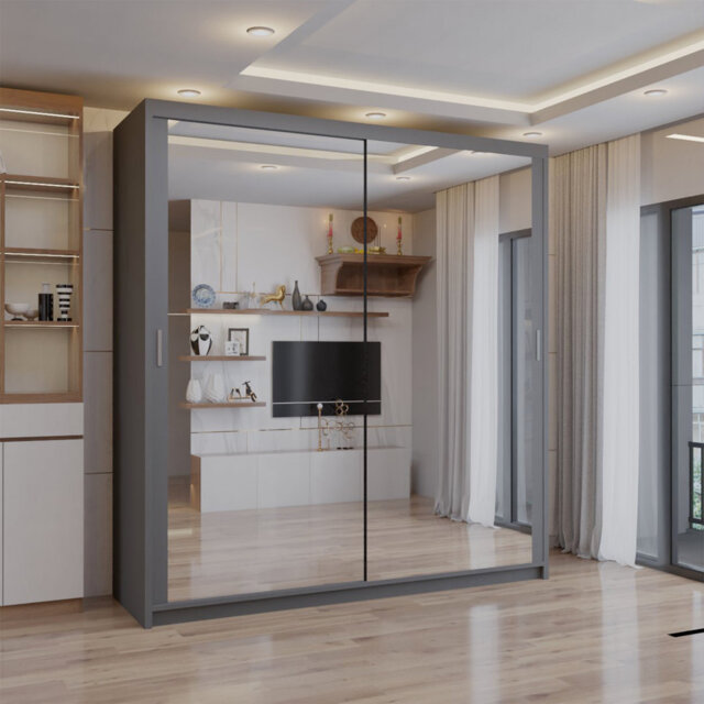 Ashawni 2 Door Laminate Wardrobe