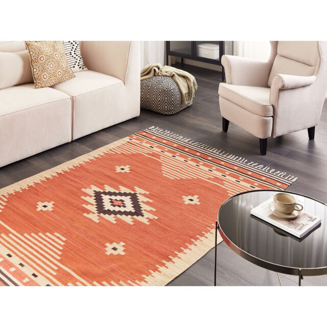 Devyn Aztec Handmade Orange Area Rug