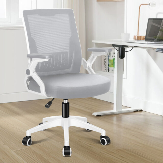 Mesh Office Chair Swivel Padded Seat Lumbar Gas Lift Tilt Gaming Desk