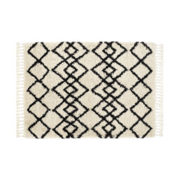 Peugeot Geometric Shaggy Ivory/Charcoal Rug