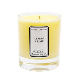 Lemon And Lime Scented Jar Candle with Glass Holder