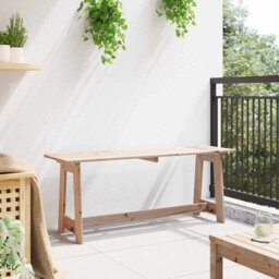 Outdoor Bench Brown 119 X 35 X 47Cm Solid Pine Wood
