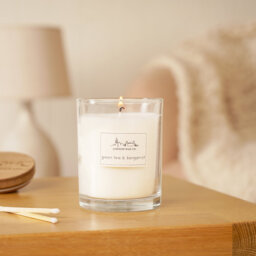 Fruity Scented Jar Candle with Glass Holder