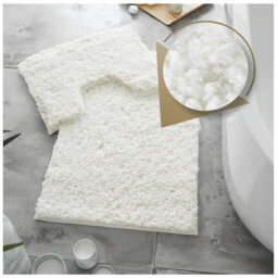 Luxury Zero Twist Bath Mat Set 2 Piece Plush Microfiber Bathroom Rug & Pedestal Mat Non Slip Absorbent Washable