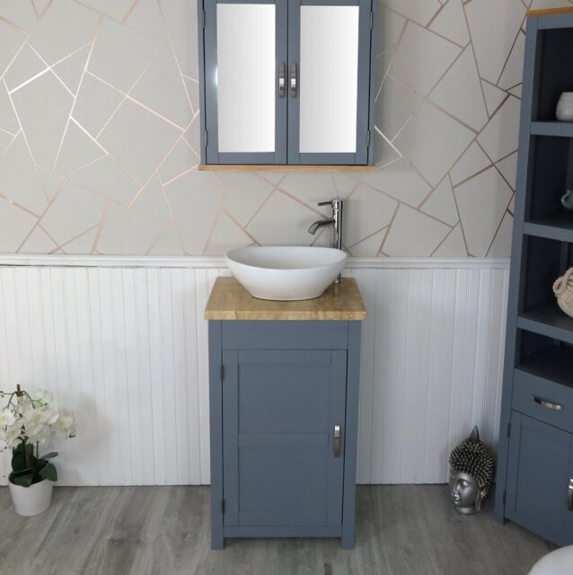 Slimline 515mm Free-standing Cloakroom Vanity Unit