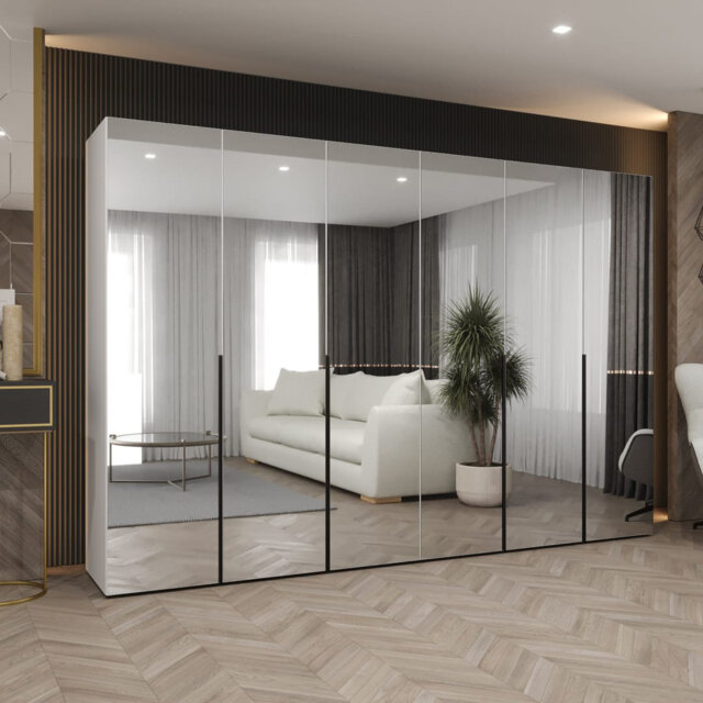 Bia 6 Door Manufactured Wood Wardrobe