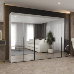 Bia 6 Door Manufactured Wood Wardrobe